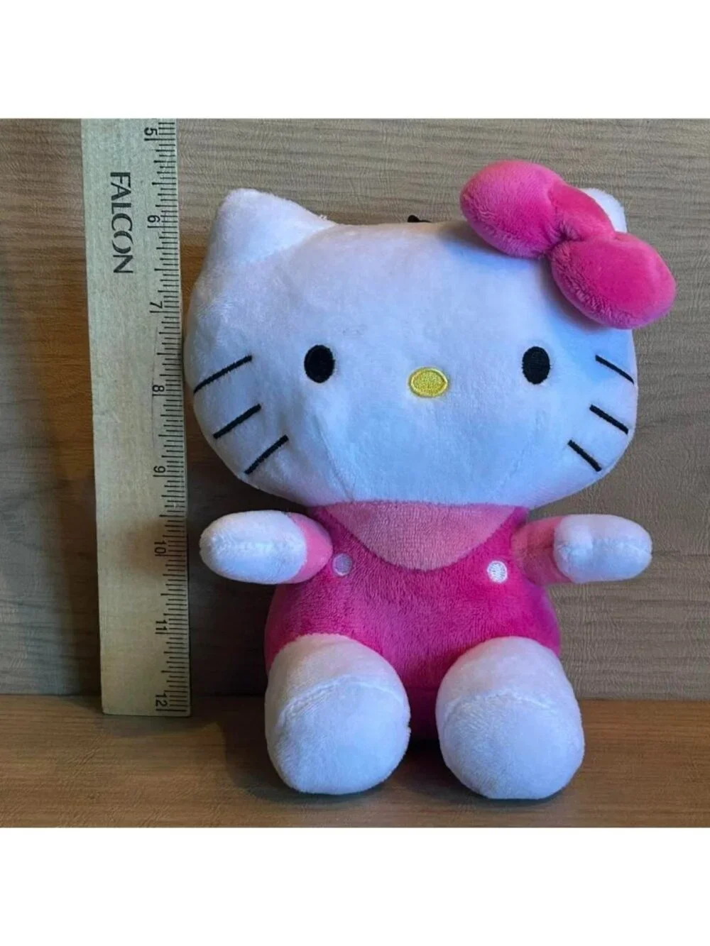 Hello Kitty Pink Plush Toy, Hook Clip for Hanging Zipper Pocket Wallet in Back